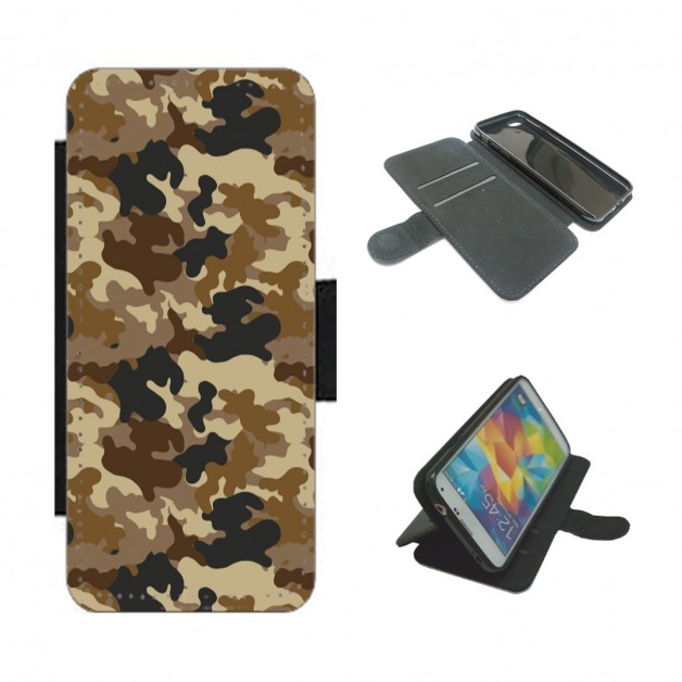 Brown Camouflage phone case Wallet 