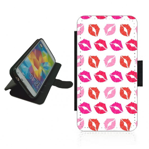 Lipstick kisses Wallet Phone case