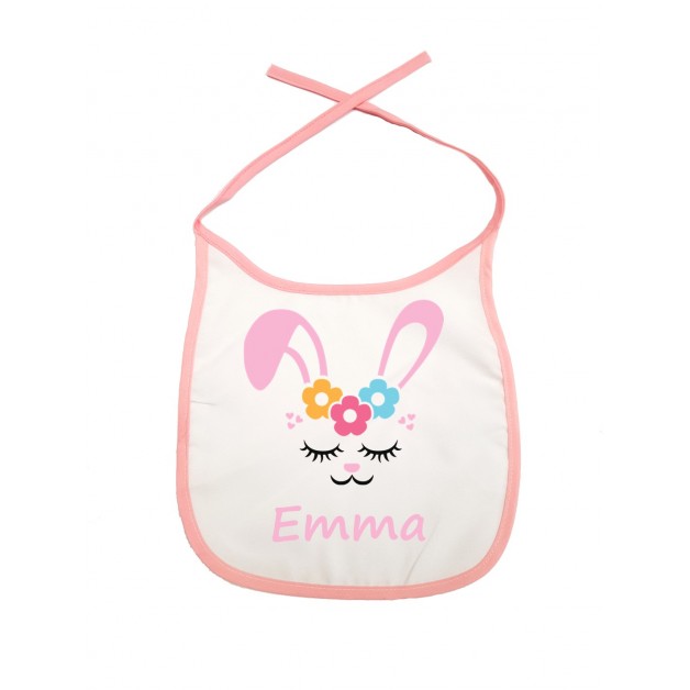 Pink Easter Bunny Bib