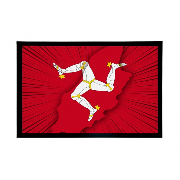 Isle of Man flag door mat