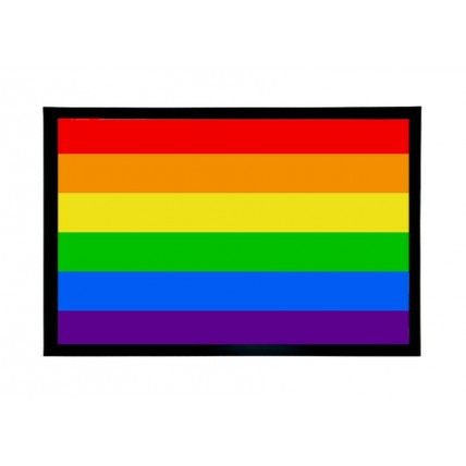 Rainbow flag door mat