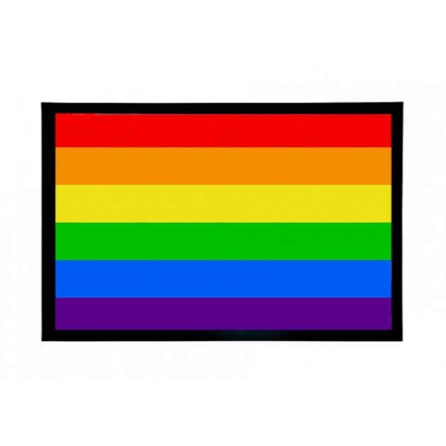 Rainbow flag door mat