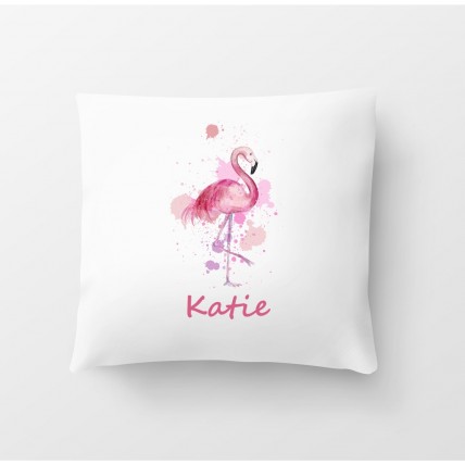 Flamingo Name Cushion