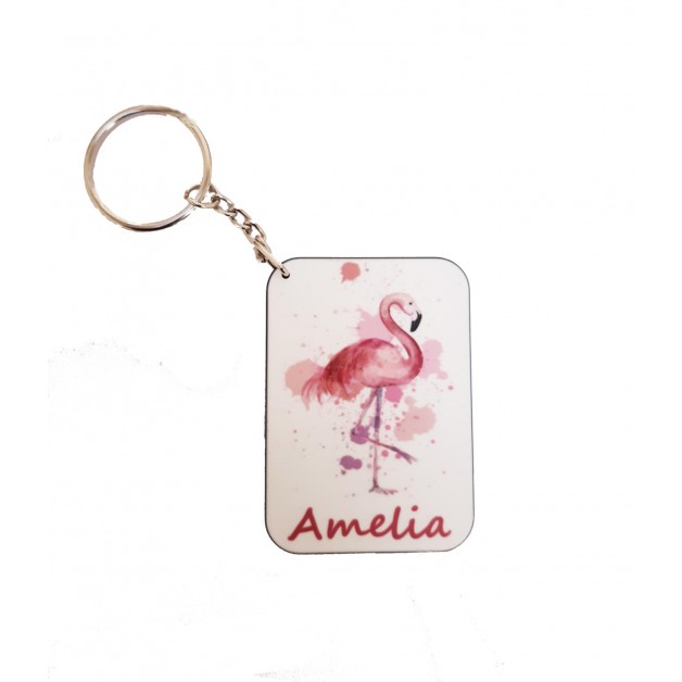 Flamingo Name Keyring