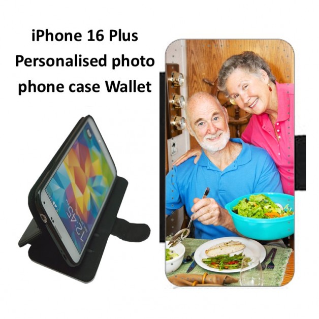 iPhone 16 Plus Phone Case Wallet - Personalised