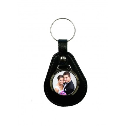 Keyring Teardrop PU Leather 