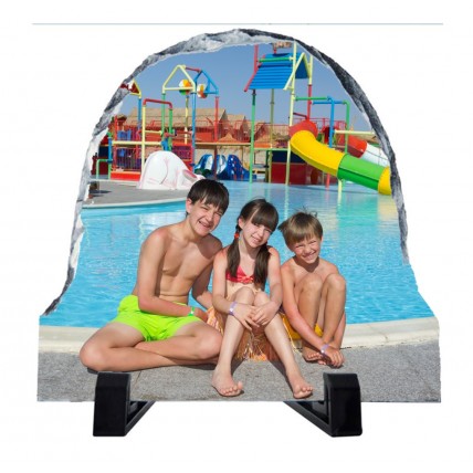 Personalised Photo slate bell shape